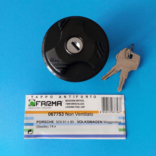 Tappo serbatoio antifurto FARMA 067753 con due chiavi per Porsche 924 e Volkswagen Maggiolone
