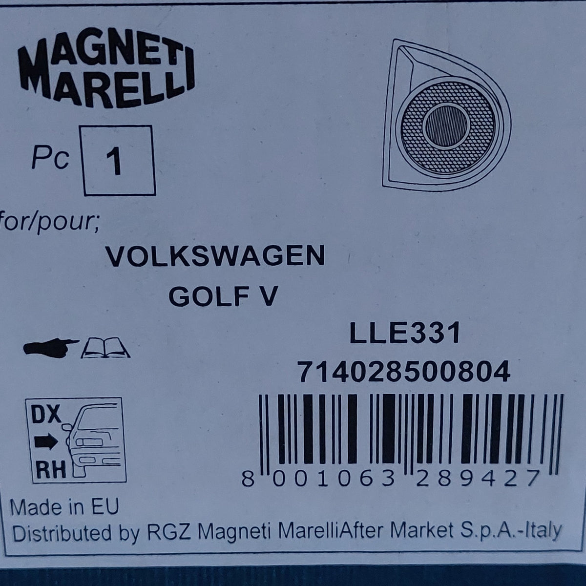 Fanalino posteriore interno destro Magneti Marelli LLE331 Volkswagen Golf V – NOS