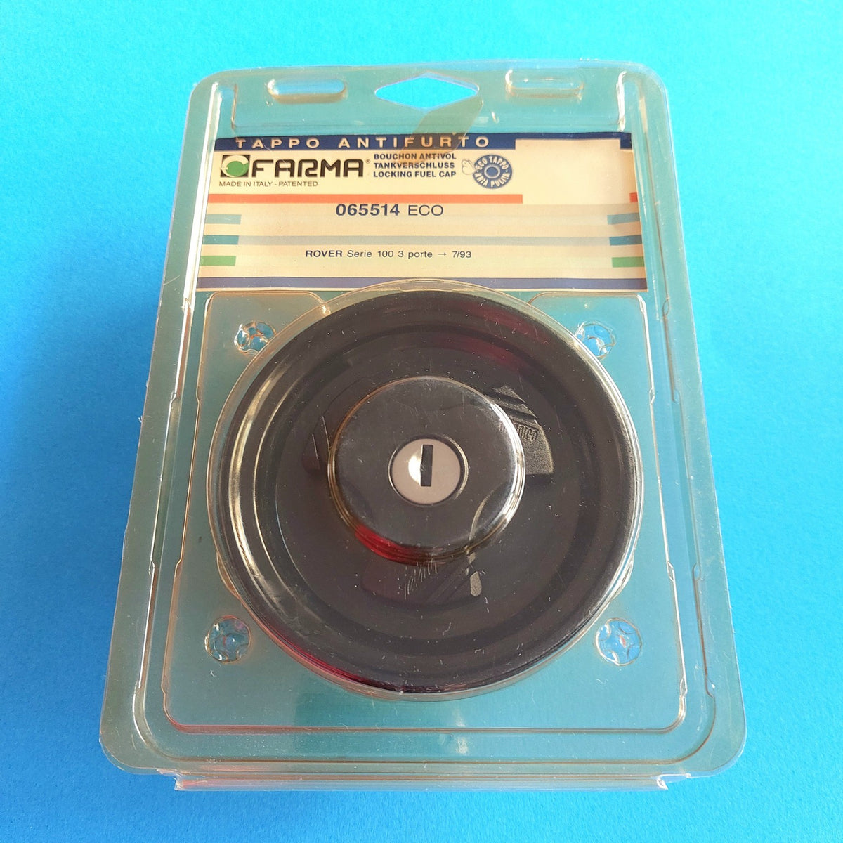 Tappo antifurto FARMA 065514 ECO NOS nella confezione originale per Rover Serie 100 3 porte