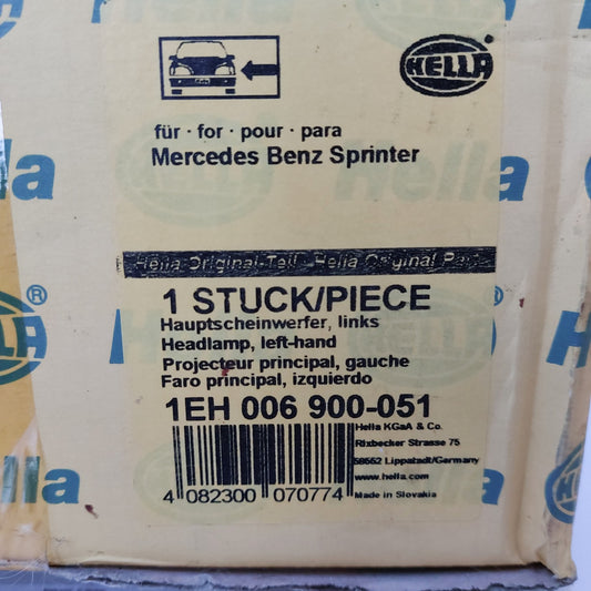 1EH 006 900-051 — Faro sinistro Hella per Mercedes-Benz Sprinter — NOS