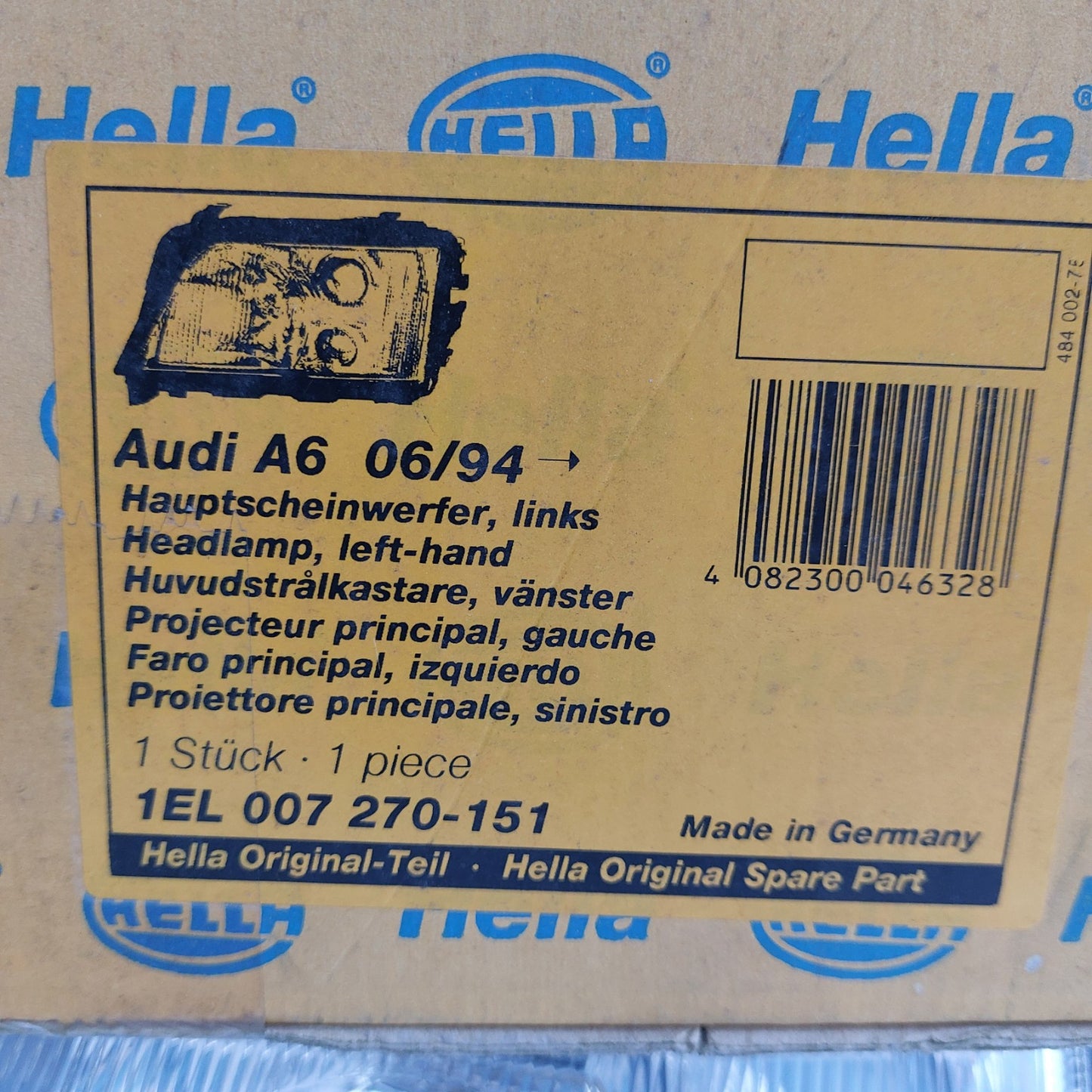 1EL 007 270-151 Faro anteriore sx Hella con fendinebbia Audi A6 NOS