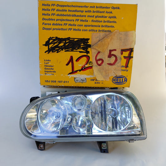 1DJ 008 187-011 Faro anteriore sinistro Hella Klarglas Volkswagen Golf III NOS